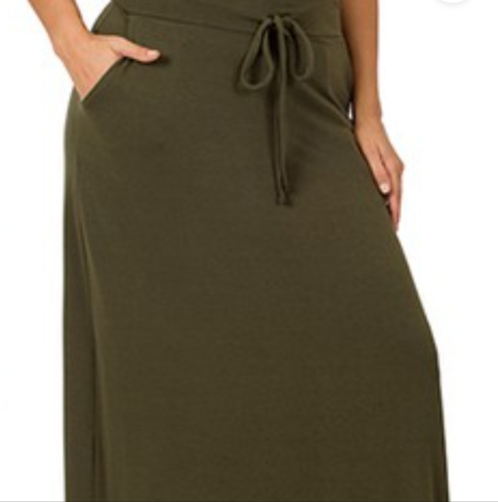 Olive Green Maxi Skirt